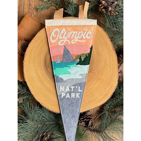 OLYMPIC SUNSET handmade pennant