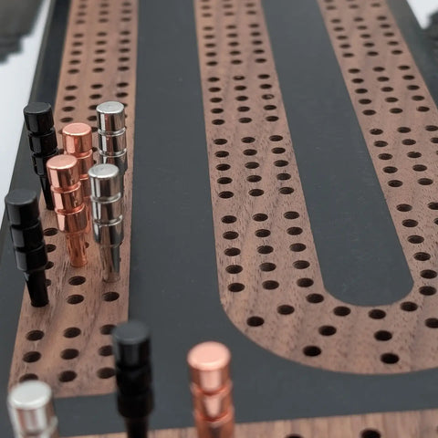 ONYX & WALNUT cribbage board