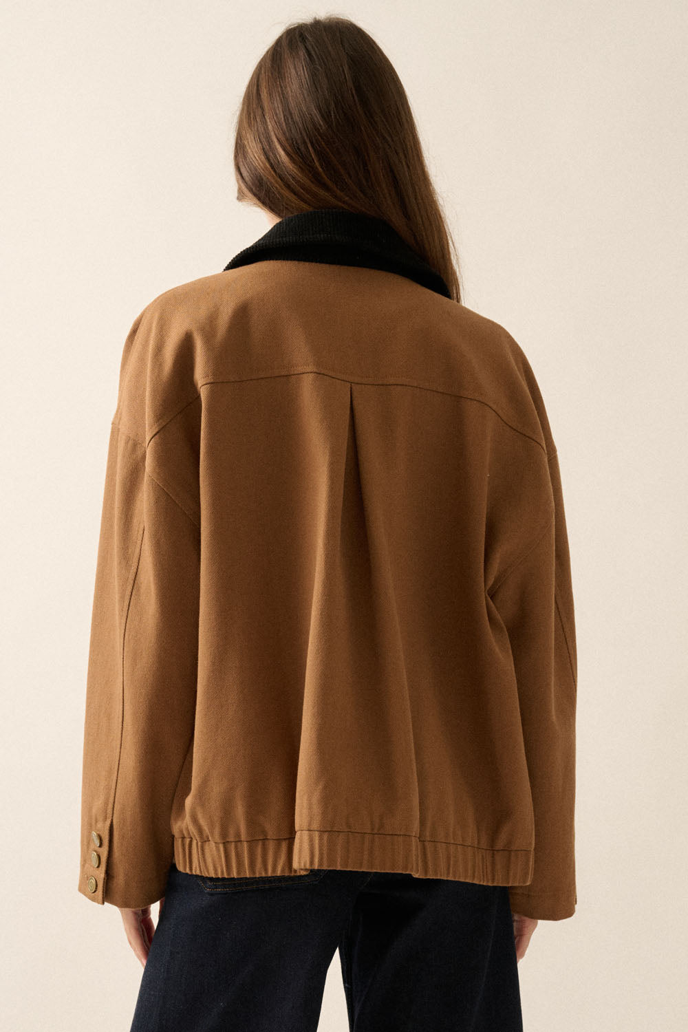 CLOVE corduroy collar coat