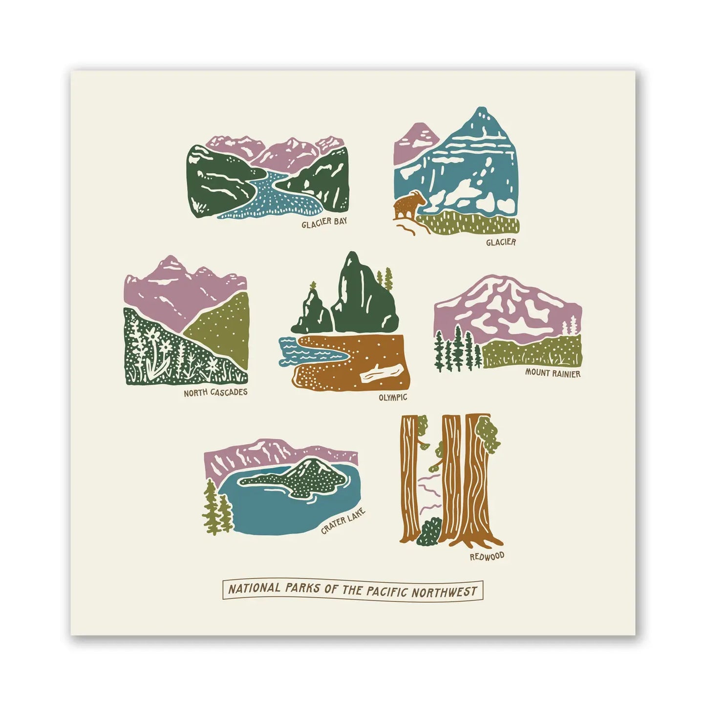 NAT'L PARKS OF THE PNW print