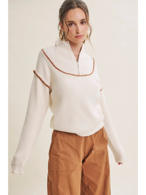 CABIN AIR half-zip sweater
