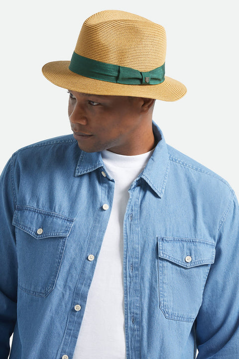 ROMA straw packable fedora