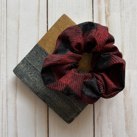 FROST & FRINGE flannel scrunchies