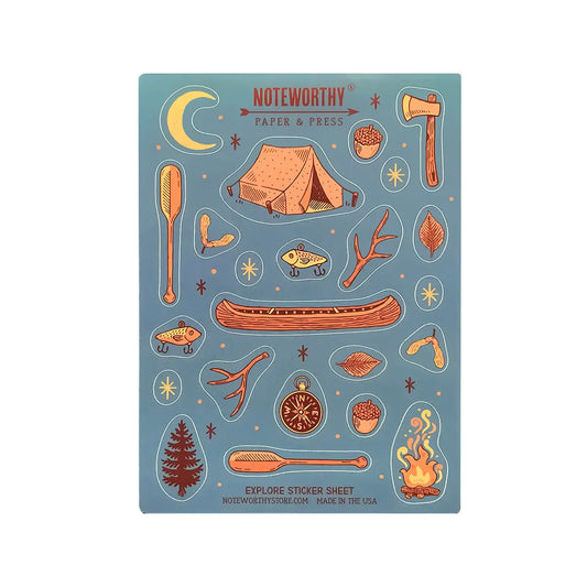 EXPLORE sticker sheet