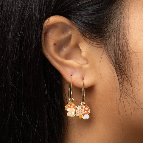 MUSHROOM BUTTERFLY earrings