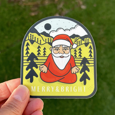 FOREST-BATHING SANTA sticker