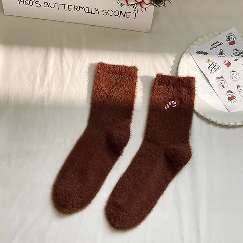 COZY CHRISTMAS embroidered socks