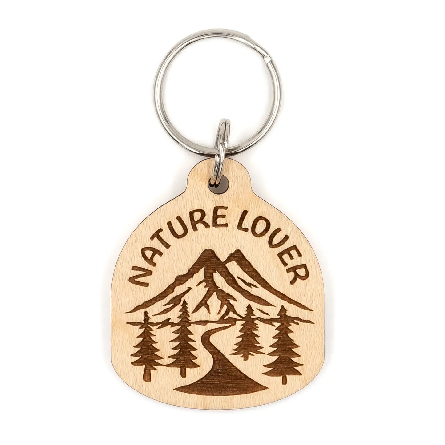 NATURE LOVER wood keychain