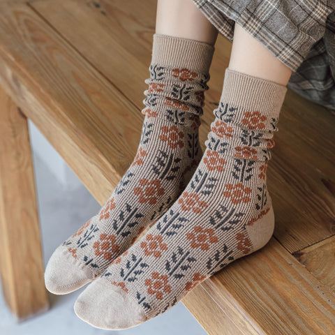 RETRO GARDEN sock