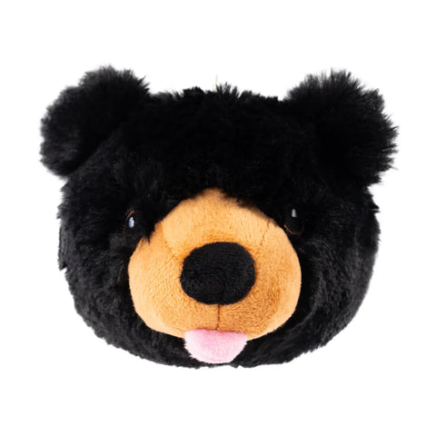 BLACK BEAR HEAD dog toy