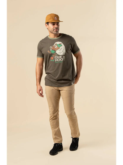 GIVE A HOOT ringer tee
