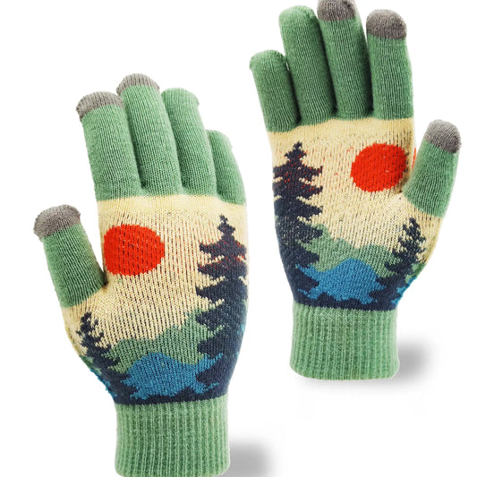 FOREST GLOW knit gloves