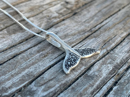 SALT CREEK SILVER whale tail necklace