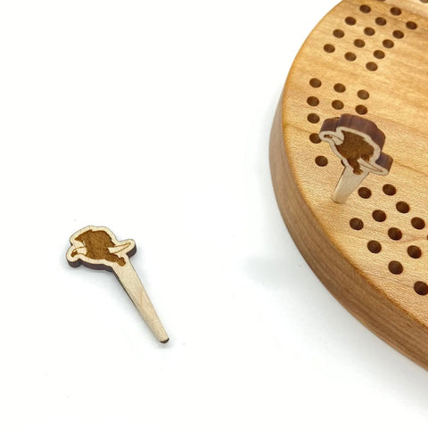 CARVED cribbage pegs