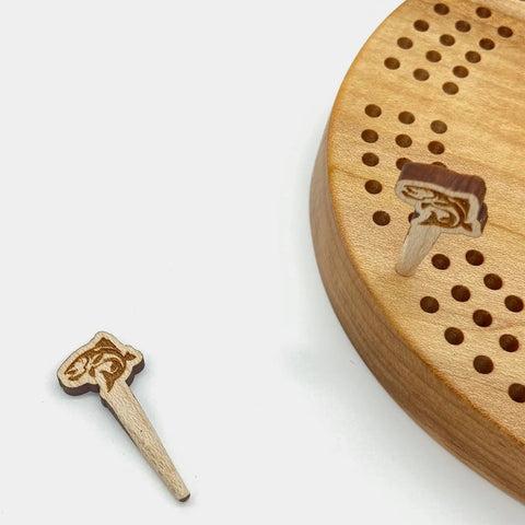 CARVED cribbage pegs