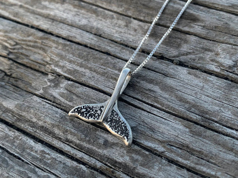 SALT CREEK SILVER whale tail necklace