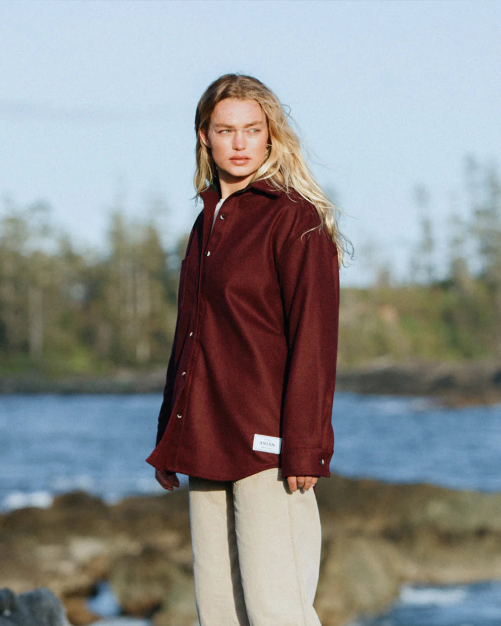 MELTON women’s relaxed wool shirt