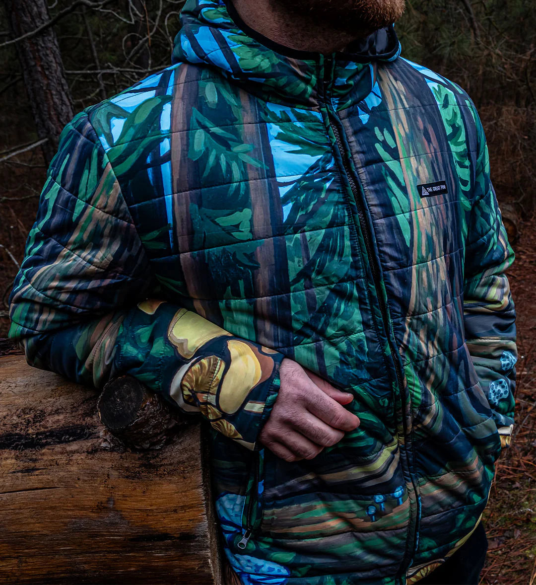 GIANNA ANDREWS x THE GREAT PNW forest puffy jacket