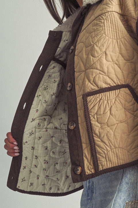 RAINSHADOW RAYS reversible quilted jacket