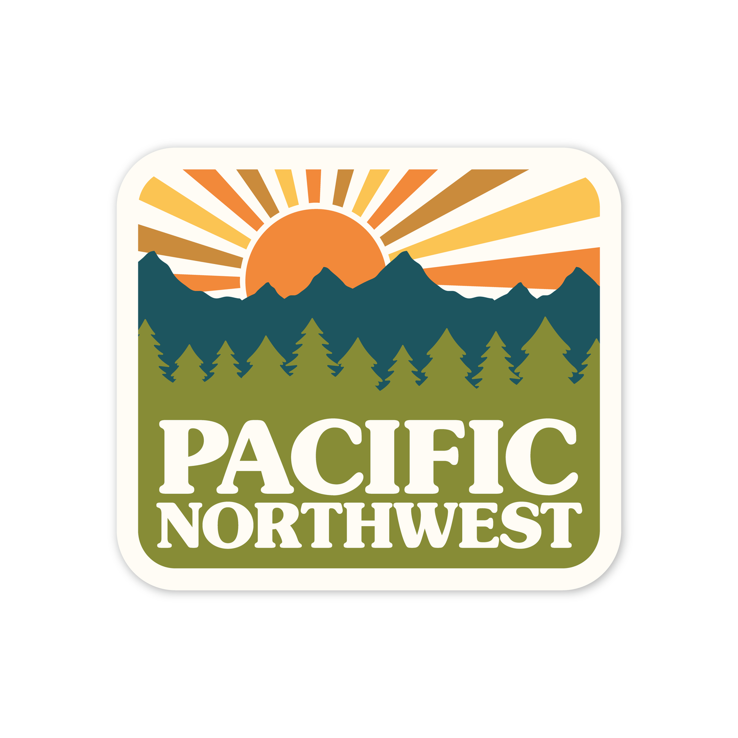 RETRO PACIFIC NORTHWEST sticker