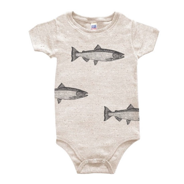 SALMON onesie