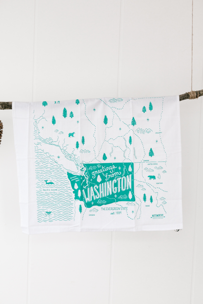 WASHINGTON tea towel