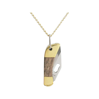 WOOD-HANDLED KNIFE necklace