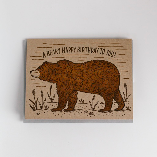 BEARY HAPPY BIRTHDAY card